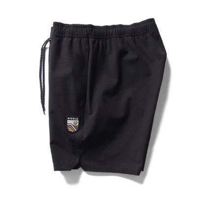Vissla Solid Sets 16" Boys Elastic Boardshorts in Black - BoardCo