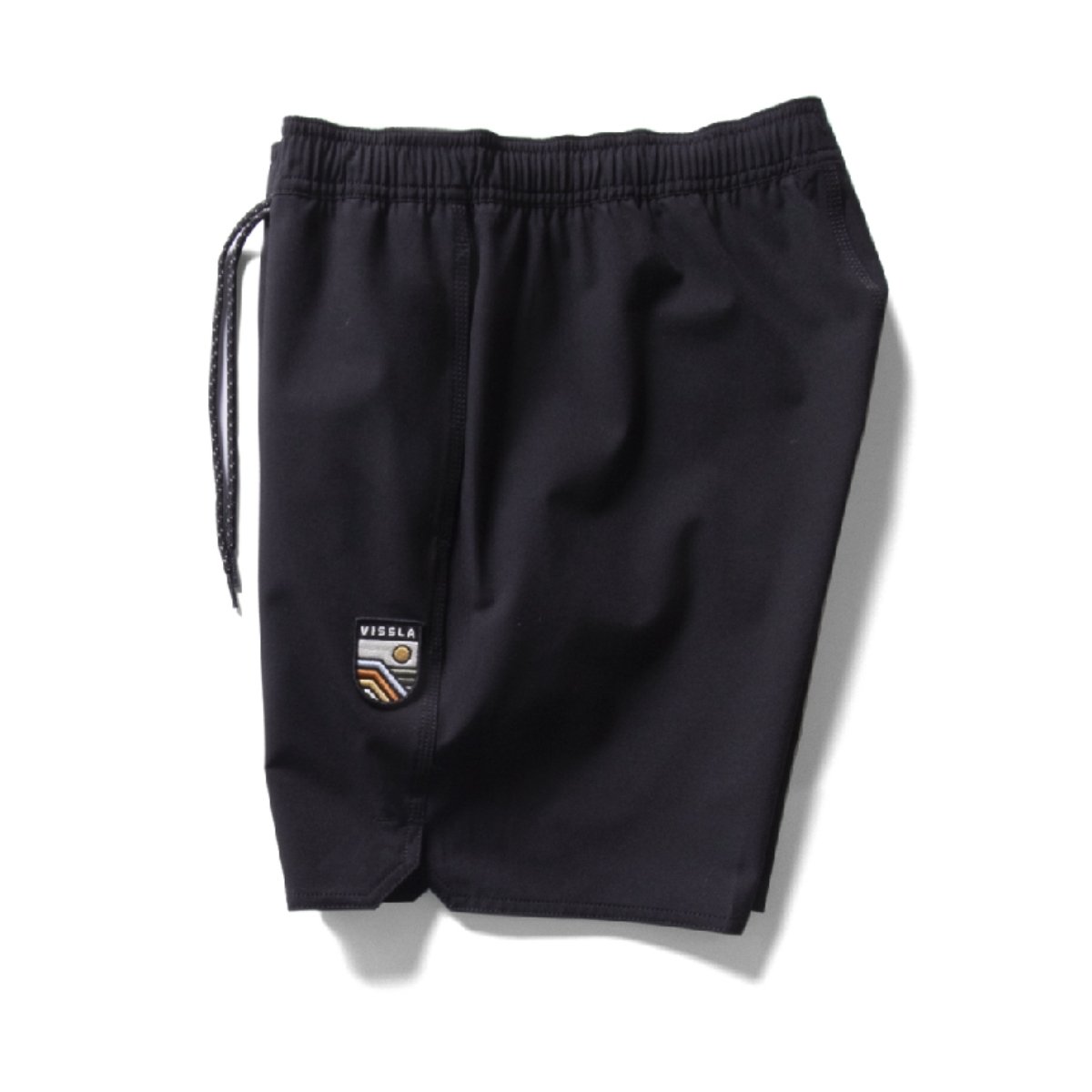 Vissla Solid Sets 16" Boys Elastic Boardshorts in Black - BoardCo