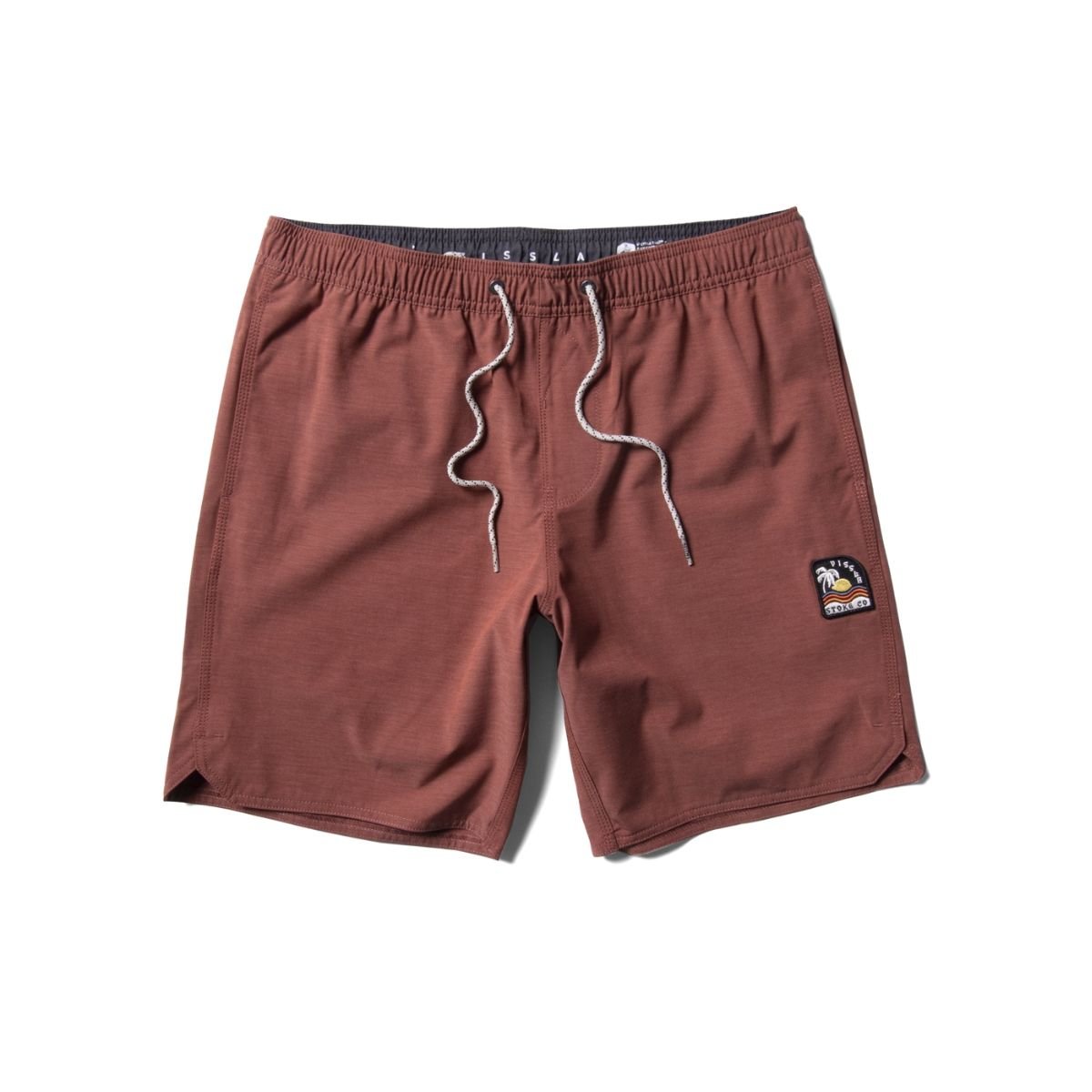 Vissla Solid Sets 17.5" Ecolastic Boardshort in Barn Red - BoardCo