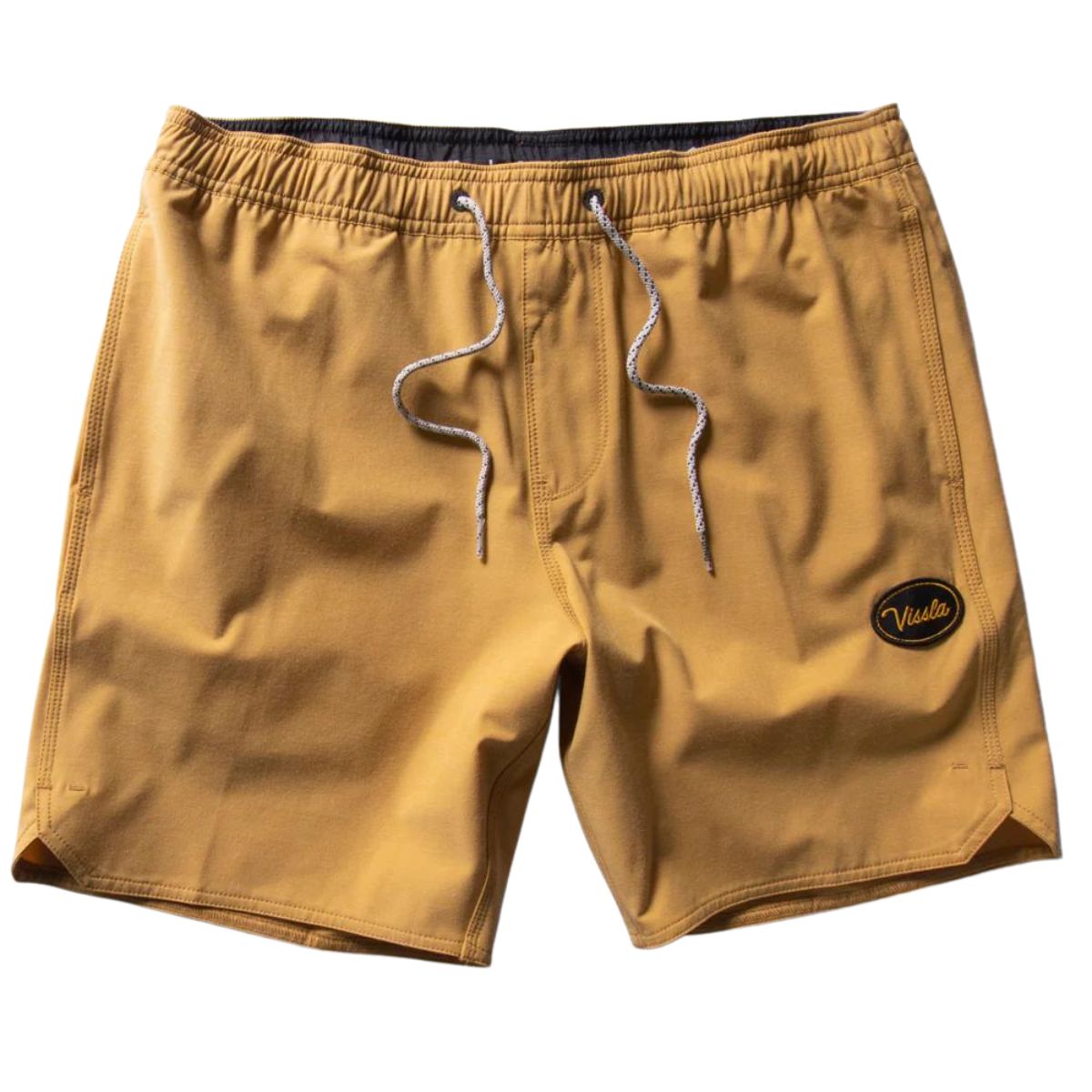 Vissla Solid Sets 17.5" Ecolastic Boardshorts in Gold Coral - BoardCo