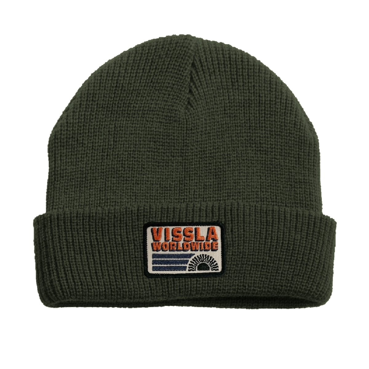 Vissla Solid Sets Eco Beanie in Army - BoardCo