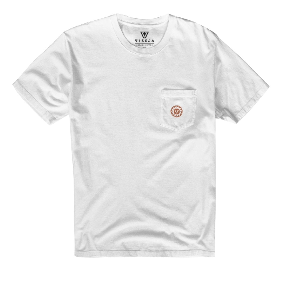 Vissla Sunburnt Shred Heads Premium Pocket Men's Tee in White - BoardCo